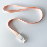soft pink lanyard with white clasp